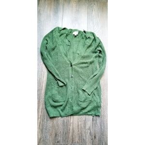 Knit oversized grandpa cardigan.